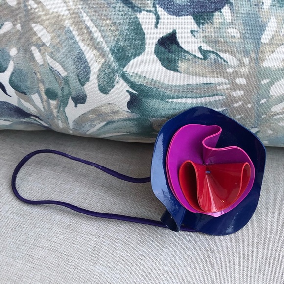 Rare Marc Jacobs Lola Elastic Floral Headband - Picture 1 of 4